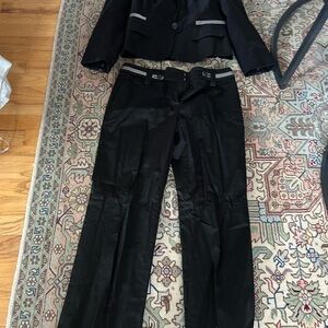 LOFT Black Women's Pantsuit with Gray Accents